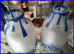 Paire de vases Art Déco Legras dégagé à l'acide 881A