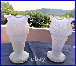 Paire de vases Art Déco en pâte de verre