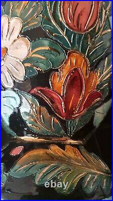 Paire de vases arts déco tulipé Haut 30 cm