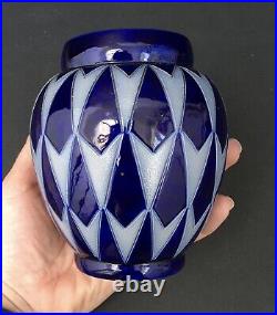 Petit Vase Boule Céramique Alsace Type Elchinger Soufflenheim Style Art Déco