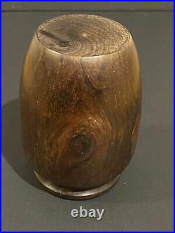 Petit vase africaniste Art Déco bois exotique objet de curiosité