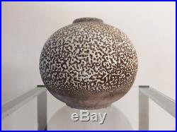 Pied de lampe vase boule en céramique 1920 Besnard Art déco