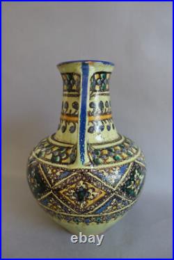 Pierre de Verclos (1886-1950) vase Art déco en céramique de Nabeul Tunisie