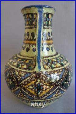 Pierre de Verclos (1886-1950) vase Art déco en céramique de Nabeul Tunisie