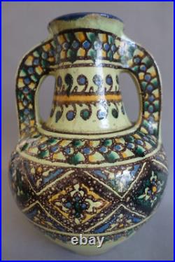 Pierre de Verclos (1886-1950) vase Art déco en céramique de Nabeul Tunisie