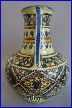 Pierre de Verclos (1886-1950) vase Art déco en céramique de Nabeul Tunisie
