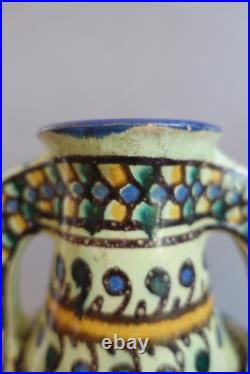 Pierre de Verclos (1886-1950) vase Art déco en céramique de Nabeul Tunisie