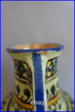 Pierre de Verclos (1886-1950) vase Art déco en céramique de Nabeul Tunisie