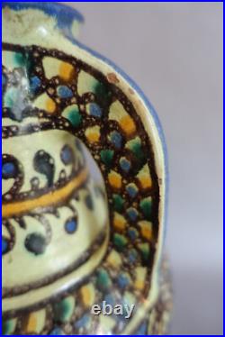 Pierre de Verclos (1886-1950) vase Art déco en céramique de Nabeul Tunisie