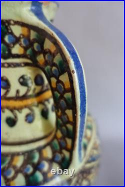 Pierre de Verclos (1886-1950) vase Art déco en céramique de Nabeul Tunisie