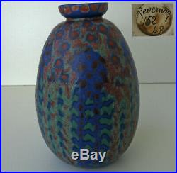 REVERNAY Vase Art Déco en Grès Emaillé Epoque vers 1920/30