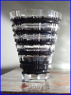 Rare Daum Vase En Cristal Doublé Art Déco 1940 Daum Daum Cristal