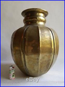 Rare Grand Vase Dinanderie Art Déco Liberato Zola 1933 No Linossier Dunand