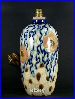 Rare Grand Vase Lampe Ancien Art Déco 1930 Camille Tharaud Limoges 31cms Top+++