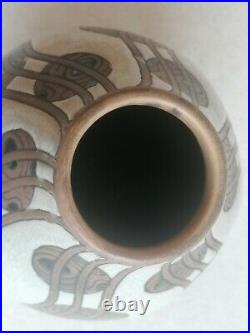 Rare Superbe Vase Gres Keramis Art Deco Charles Catteau Boch F La Louviere D. 769