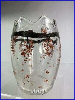 Rare Vase Delvaux Emaille Art Deco