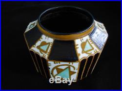 Rare Vase de 1925 art deco Charles Catteau Kéramis 1025 1126 Boch la Louvière