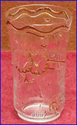 Rare magnifique ancien petit vase dégagé a l acide art déco signé delatte Nancy