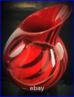 Rare modèle de céramique par Zsolnay Hungary Art Deco 1925-40 pichet / vase