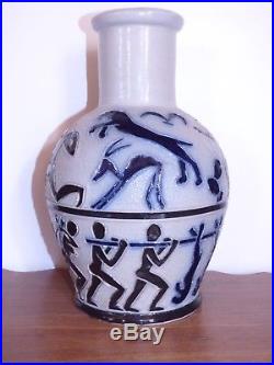 Rare vase roger francois malicorne art deco pièce de musée céramique