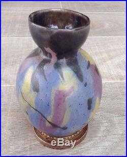 Rare vase verre art déco 1920 signé Robj Quenvit