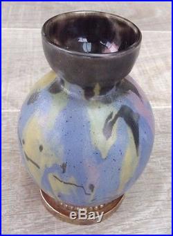 Rare vase verre art déco 1920 signé Robj Quenvit