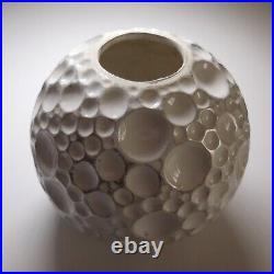 Récipient vase balle golf porcelaine blanche vintage art déco maison sport N7269
