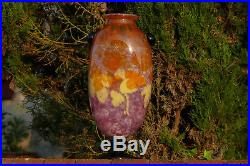 SCHNEIDER Magnifique grand vase balustre sur piédouche 36.5cm ART DECO
