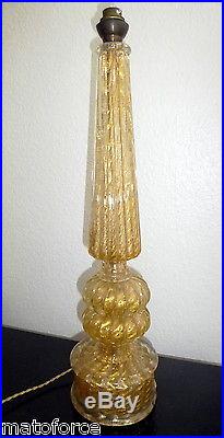 SEGUSO VENINI, MAGNIFIQUE ET GRAND PIED DE LAMPE MURANO ÉPOQUE 1930 vase