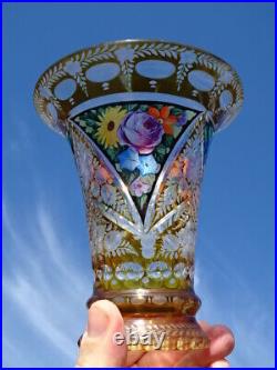 SUPERBE Superb TOP +++ VASE ART DECO CRISTAL DE BOHEME Bohemian crystal
