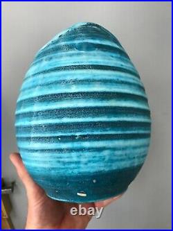 SUPERBE Vase ACCOLAY forme libre turquoise art déco vintage