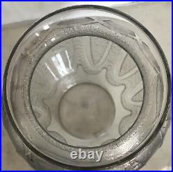 SUPERBE Vase DAUMNANCY cristal incolore décor dégagé à l'acide ART-DECO 1930