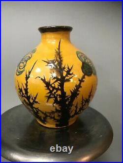 SUPERBE Vase SIMONOD sispa chardons poterie savoie art déco elchinger