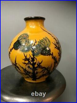 SUPERBE Vase SIMONOD sispa chardons poterie savoie art déco elchinger