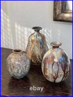 Set de vases en grès salé de Bouffioulx. Vases Art Deco