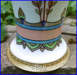 Spectaculaire Vase Art Deco Neo-Empire Egypte Vienna Austria Ceramic