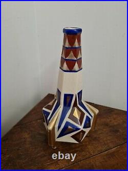 Superbe Vase Art Deco Geometrique Lachenal