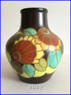 Superbe Vase Art Deco Manufacture Kéramis BOCH LA LOUVIERE circa 1925's CATTEAU