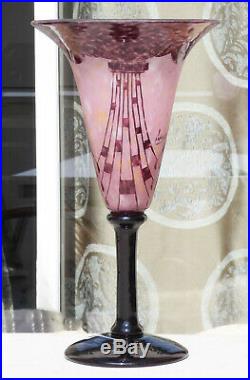 Superbe Vase Coupe Colliers Pate De Verre Art Deco Schneider Le Verre Francais