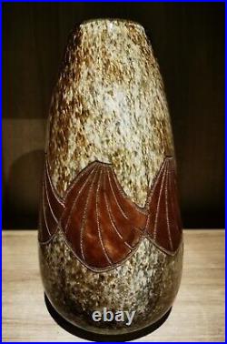 Superbe vase Legras art déco en pâte de verre dégagé à l'acide