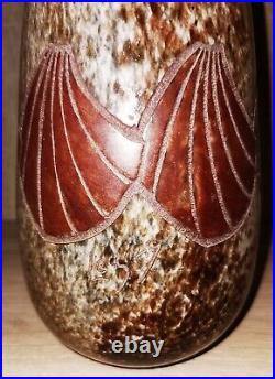 Superbe vase Legras art déco en pâte de verre dégagé à l'acide