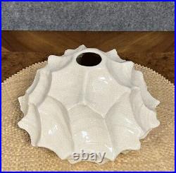 Superbe vase coquillage en faïence craquelée époque Art Déco vers 1930