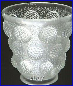 Superbe vase verre Les cabochons Verlys glass Art déco 1930