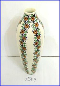 Très grand vase Art Déco par Charles Catteau pour Boch La Louvière 1924