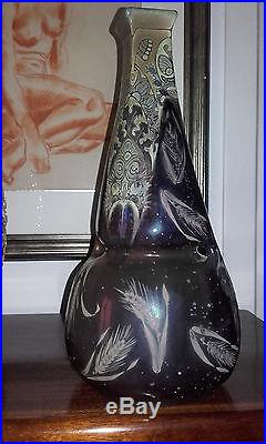VASE IRISÉ ART DECO ART NOUVEAU 1920 signé Montières Amiens iridescent vase