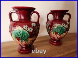 VASE au POISSON Céramique Rouge, Signé CAB / Art Deco 1930 / années 30 VASE au POISSON Céramique Rouge, Signé CAB / Art Deco 1930 / années 30