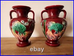 VASE au POISSON Céramique Rouge, Signé CAB / Art Deco 1930 / années 30 VASE au POISSON Céramique Rouge, Signé CAB / Art Deco 1930 / années 30