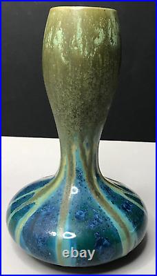 VASE grès cristallisation ART NOUVEAU PIERREFONDS vintage art déco antique µ VASE grès cristallisation ART NOUVEAU PIERREFONDS vintage art déco antique µ