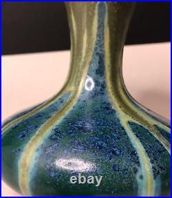 VASE grès cristallisation ART NOUVEAU PIERREFONDS vintage art déco antique µ VASE grès cristallisation ART NOUVEAU PIERREFONDS vintage art déco antique µ