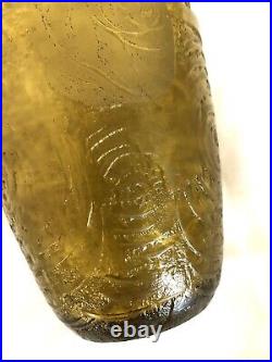 Vase ART DECO en cristal gravé à l'acide signé MONTJOYE 21cm Legras no Verre